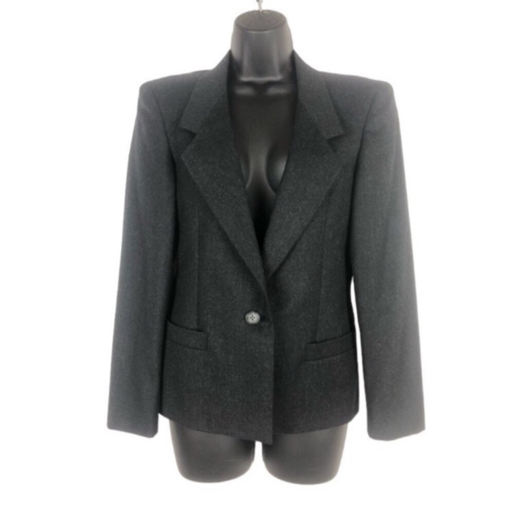AUSTIN REED Pure Virgin Wool Gray Blazer Jacket Women's Size 4